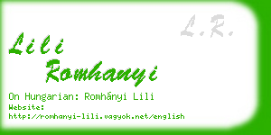 lili romhanyi business card